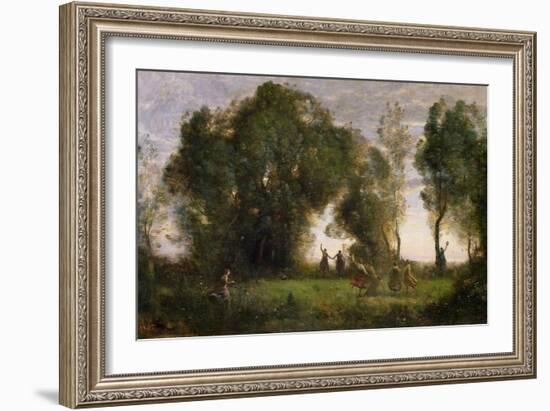 The Dance of the Nymphs-Jean-Baptiste-Camille Corot-Framed Giclee Print