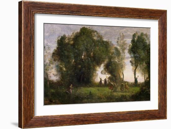 The Dance of the Nymphs-Jean-Baptiste-Camille Corot-Framed Giclee Print