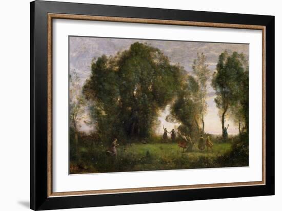 The Dance of the Nymphs-Jean-Baptiste-Camille Corot-Framed Giclee Print