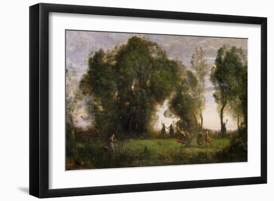 The Dance of the Nymphs-Jean-Baptiste-Camille Corot-Framed Giclee Print