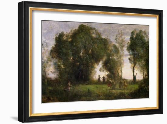 The Dance of the Nymphs-Jean-Baptiste-Camille Corot-Framed Giclee Print