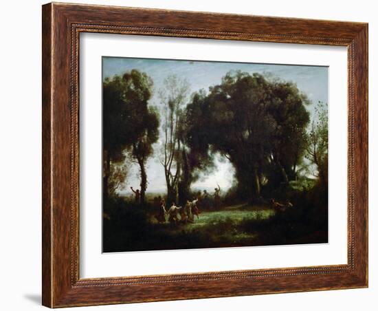 The Dance of the Nymphs-Jean-Baptiste-Camille Corot-Framed Giclee Print