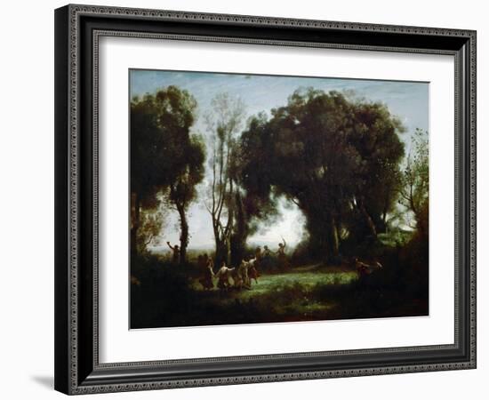 The Dance of the Nymphs-Jean-Baptiste-Camille Corot-Framed Giclee Print