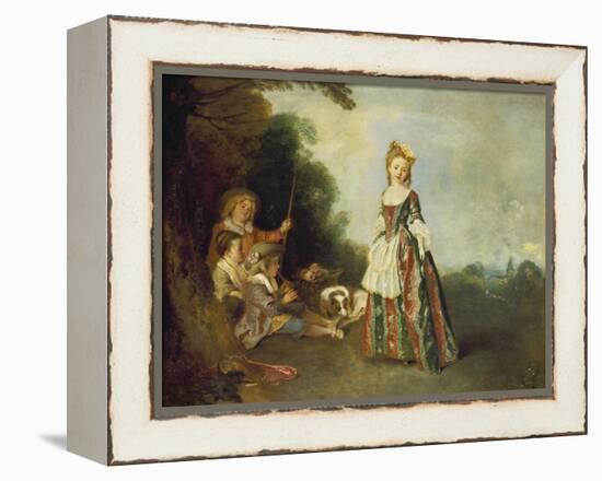 The Dance (Or: Iris), about 1719-Jean Antoine Watteau-Framed Premier Image Canvas