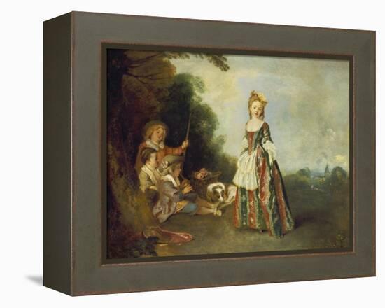 The Dance (Or: Iris), about 1719-Jean Antoine Watteau-Framed Premier Image Canvas