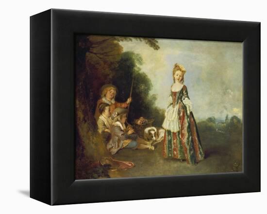 The Dance (Or: Iris), about 1719-Jean Antoine Watteau-Framed Premier Image Canvas