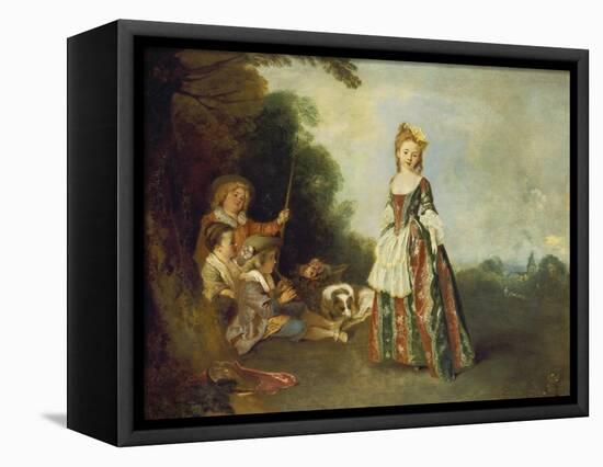 The Dance (Or: Iris), about 1719-Jean Antoine Watteau-Framed Premier Image Canvas