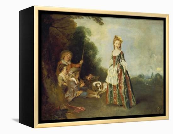 The Dance (Or: Iris), about 1719-Jean Antoine Watteau-Framed Premier Image Canvas