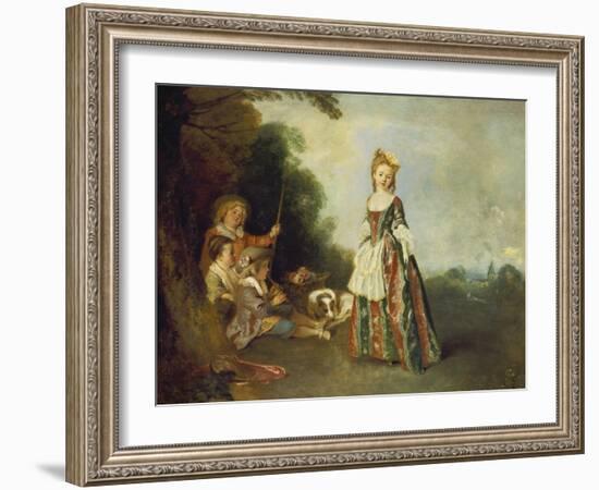 The Dance (Or: Iris), about 1719-Jean Antoine Watteau-Framed Giclee Print