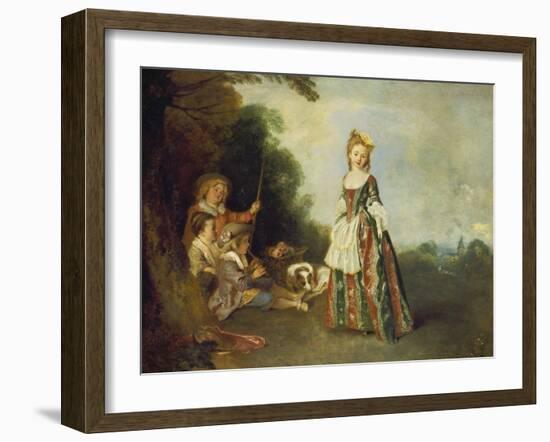 The Dance (Or: Iris), about 1719-Jean Antoine Watteau-Framed Giclee Print