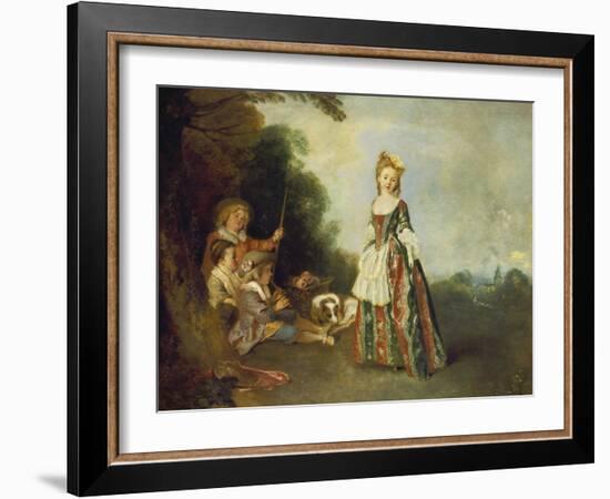 The Dance (Or: Iris), about 1719-Jean Antoine Watteau-Framed Giclee Print