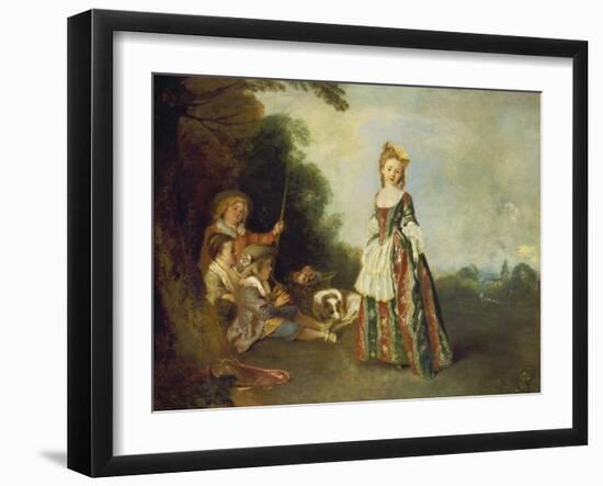 The Dance (Or: Iris), about 1719-Jean Antoine Watteau-Framed Giclee Print