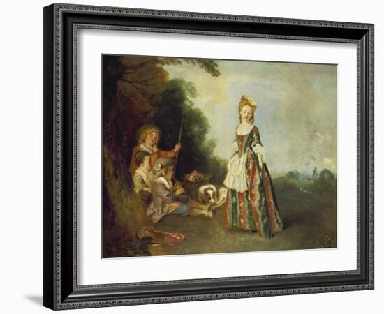 The Dance (Or: Iris), about 1719-Jean Antoine Watteau-Framed Giclee Print