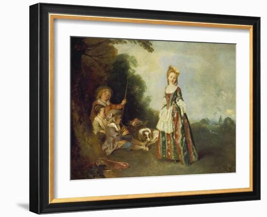 The Dance (Or: Iris), about 1719-Jean Antoine Watteau-Framed Giclee Print