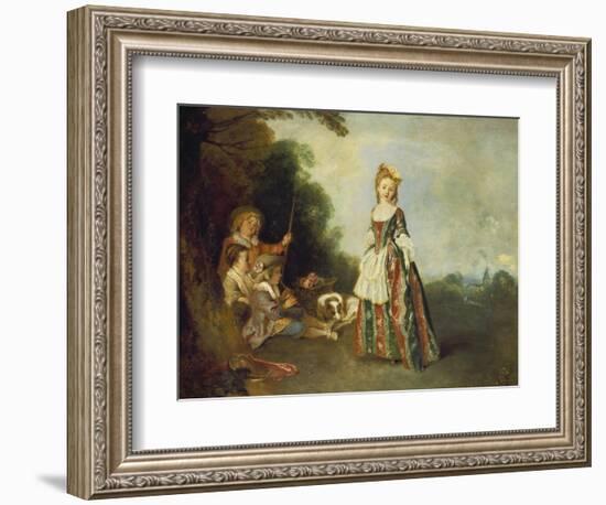 The Dance (Or: Iris), about 1719-Jean Antoine Watteau-Framed Giclee Print