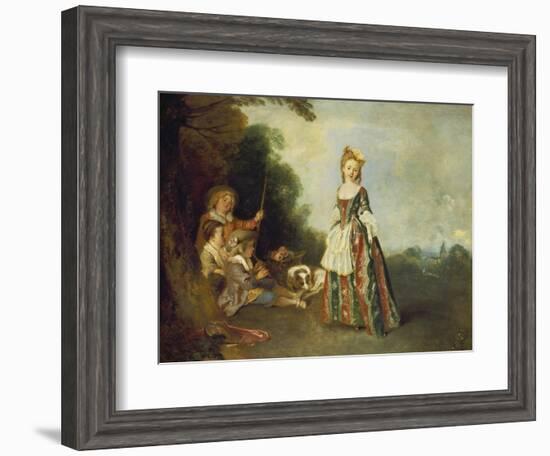 The Dance (Or: Iris), about 1719-Jean Antoine Watteau-Framed Giclee Print