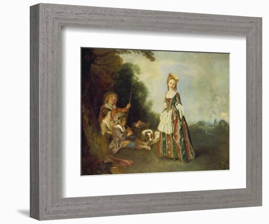 The Dance (Or: Iris), about 1719-Jean Antoine Watteau-Framed Giclee Print