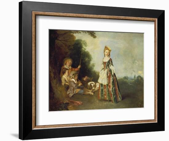 The Dance (Or: Iris), about 1719-Jean Antoine Watteau-Framed Giclee Print