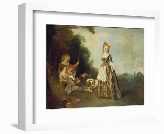 The Dance (Or: Iris), about 1719-Jean Antoine Watteau-Framed Giclee Print