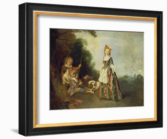 The Dance (Or: Iris), about 1719-Jean Antoine Watteau-Framed Giclee Print