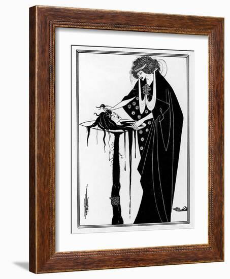 The Dancer's Reward: The Head on a Platter-Aubrey Beardsley-Framed Photographic Print