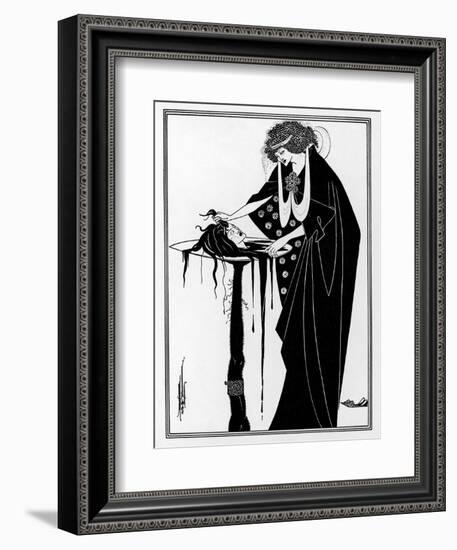 The Dancer's Reward: The Head on a Platter-Aubrey Beardsley-Framed Premium Photographic Print