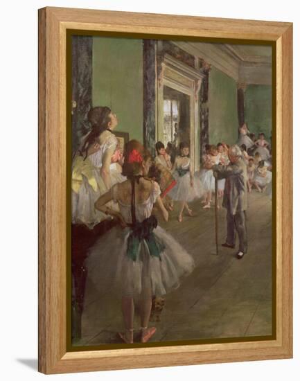 The Dancing Class, circa 1873-76-Edgar Degas-Framed Premier Image Canvas