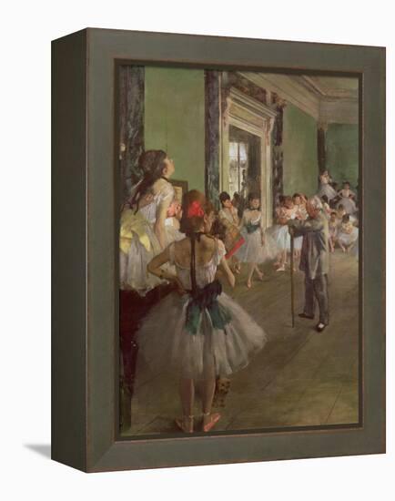 The Dancing Class, circa 1873-76-Edgar Degas-Framed Premier Image Canvas