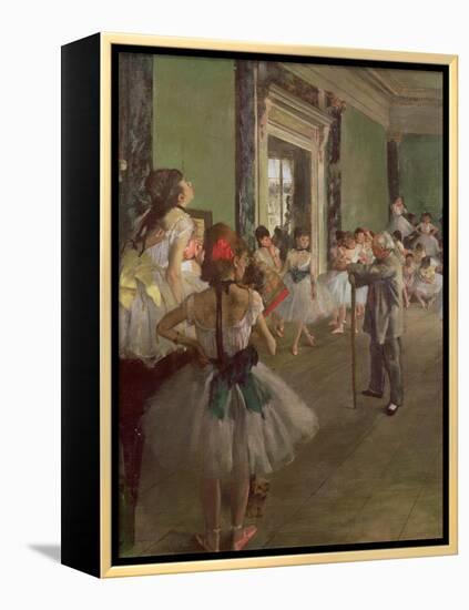 The Dancing Class, circa 1873-76-Edgar Degas-Framed Premier Image Canvas