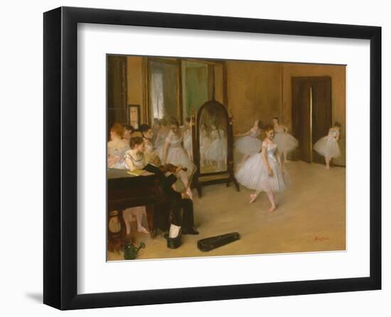 The Dancing Class-Edgar Degas-Framed Art Print