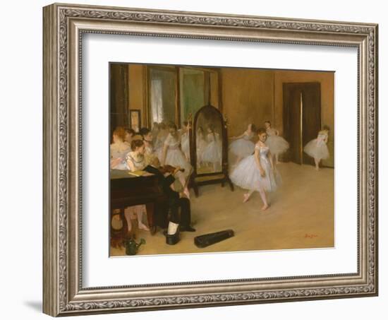 The Dancing Class-Edgar Degas-Framed Art Print