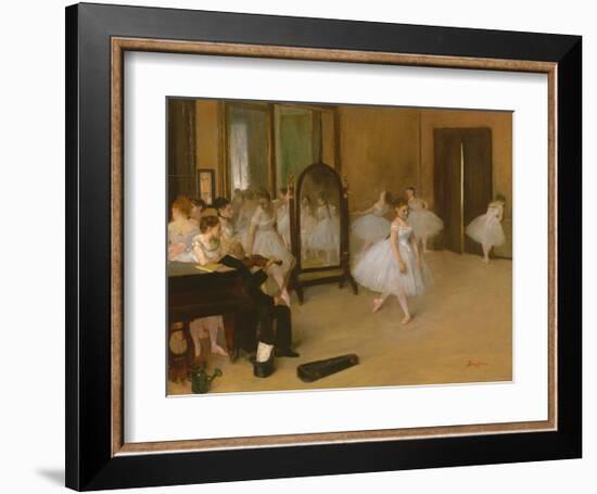 The Dancing Class-Edgar Degas-Framed Art Print