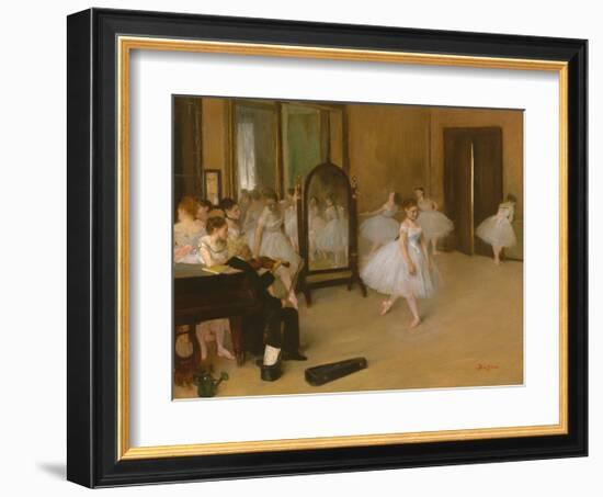 The Dancing Class-Edgar Degas-Framed Art Print