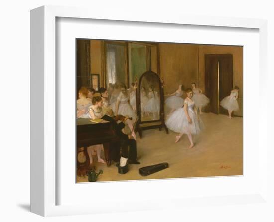 The Dancing Class-Edgar Degas-Framed Art Print