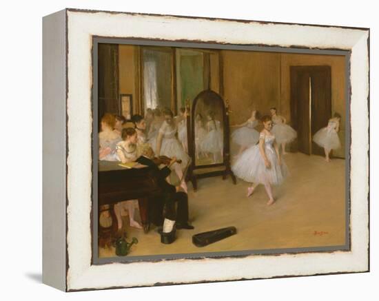 The Dancing Class-Edgar Degas-Framed Stretched Canvas