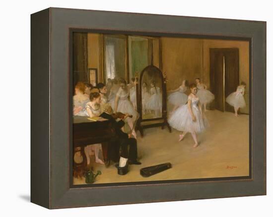 The Dancing Class-Edgar Degas-Framed Stretched Canvas