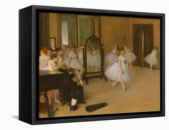 The Dancing Class-Edgar Degas-Framed Stretched Canvas