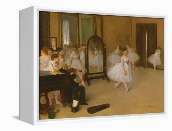 The Dancing Class-Edgar Degas-Framed Stretched Canvas