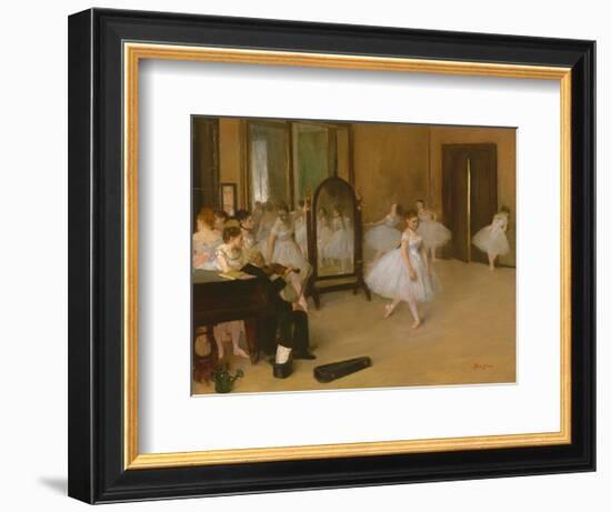 The Dancing Class-Edgar Degas-Framed Premium Giclee Print