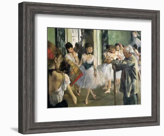 The Dancing Class-Edgar Degas-Framed Art Print