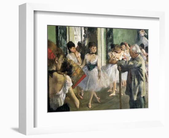 The Dancing Class-Edgar Degas-Framed Art Print