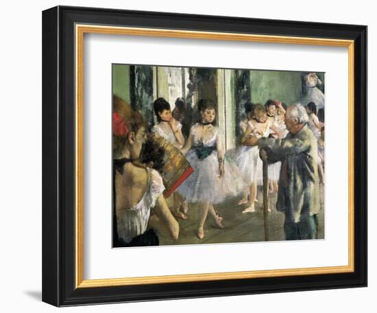 The Dancing Class-Edgar Degas-Framed Art Print