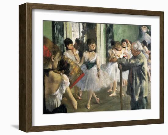 The Dancing Class-Edgar Degas-Framed Art Print