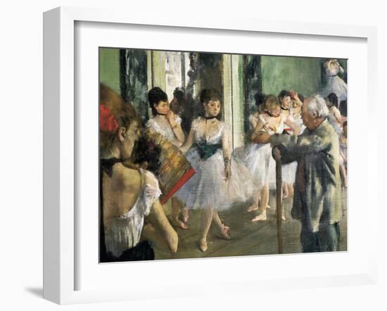 The Dancing Class-Edgar Degas-Framed Art Print