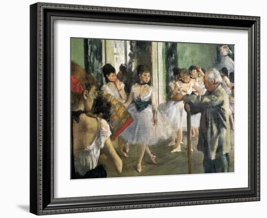 The Dancing Class-Edgar Degas-Framed Art Print