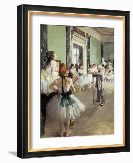 The Dancing Class-Edgar Degas-Framed Art Print