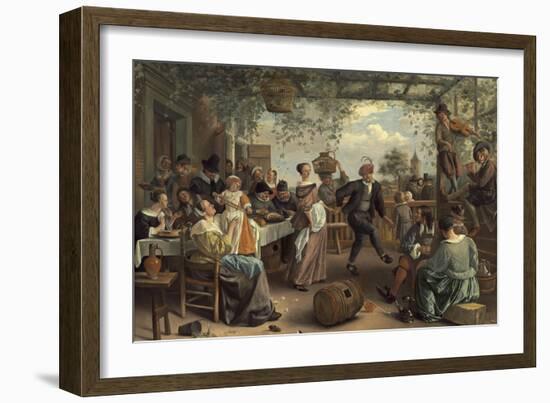 The Dancing Couple, 1663-Jan Havicksz. Steen-Framed Giclee Print