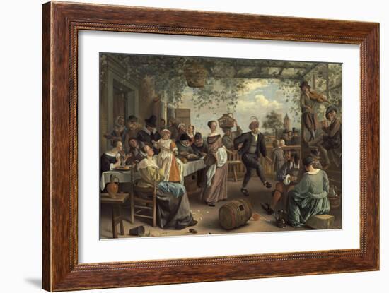 The Dancing Couple, 1663-Jan Havicksz. Steen-Framed Giclee Print