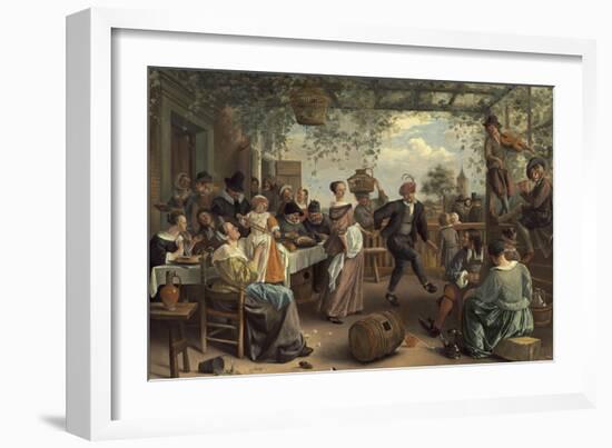 The Dancing Couple, 1663-Jan Havicksz. Steen-Framed Giclee Print