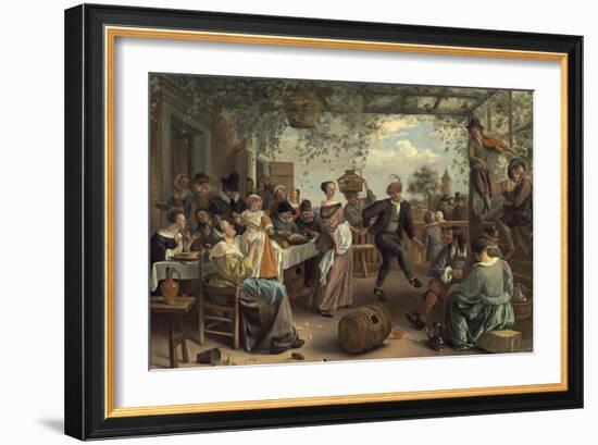 The Dancing Couple, 1663-Jan Havicksz. Steen-Framed Giclee Print